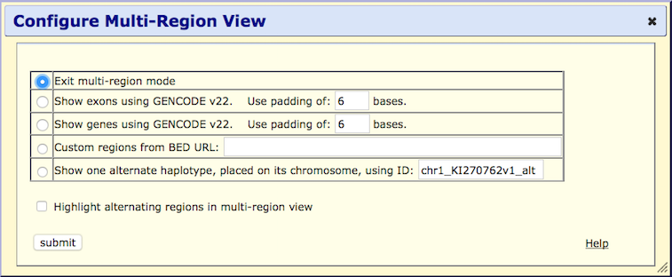 MultiRegion configuation 
window